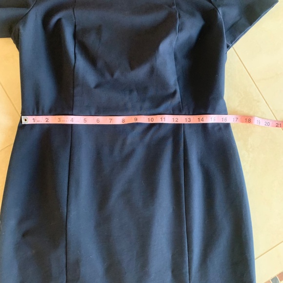 Ann Taylor Navy Dress Short Sleeve Sheath Size 10 - Picture 5 of 10